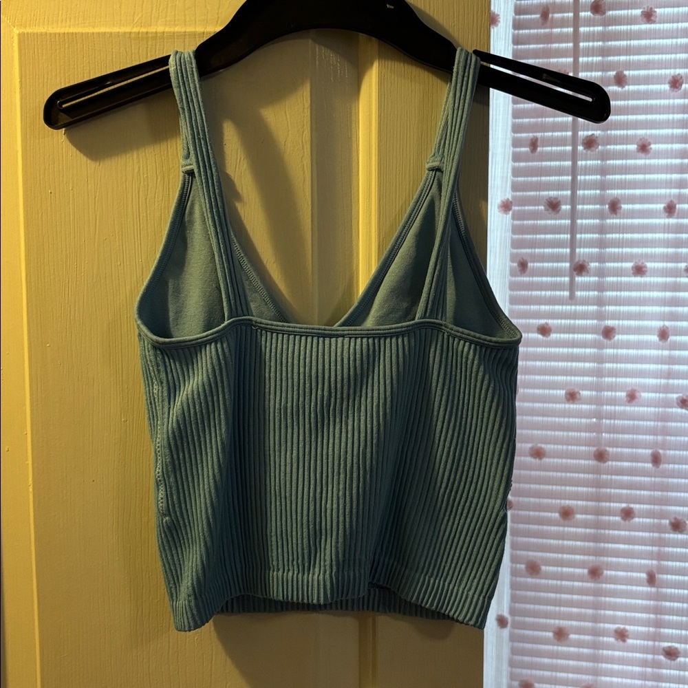 Wishlist Teal Ribbed Crop Top - Picture 2 of 4
